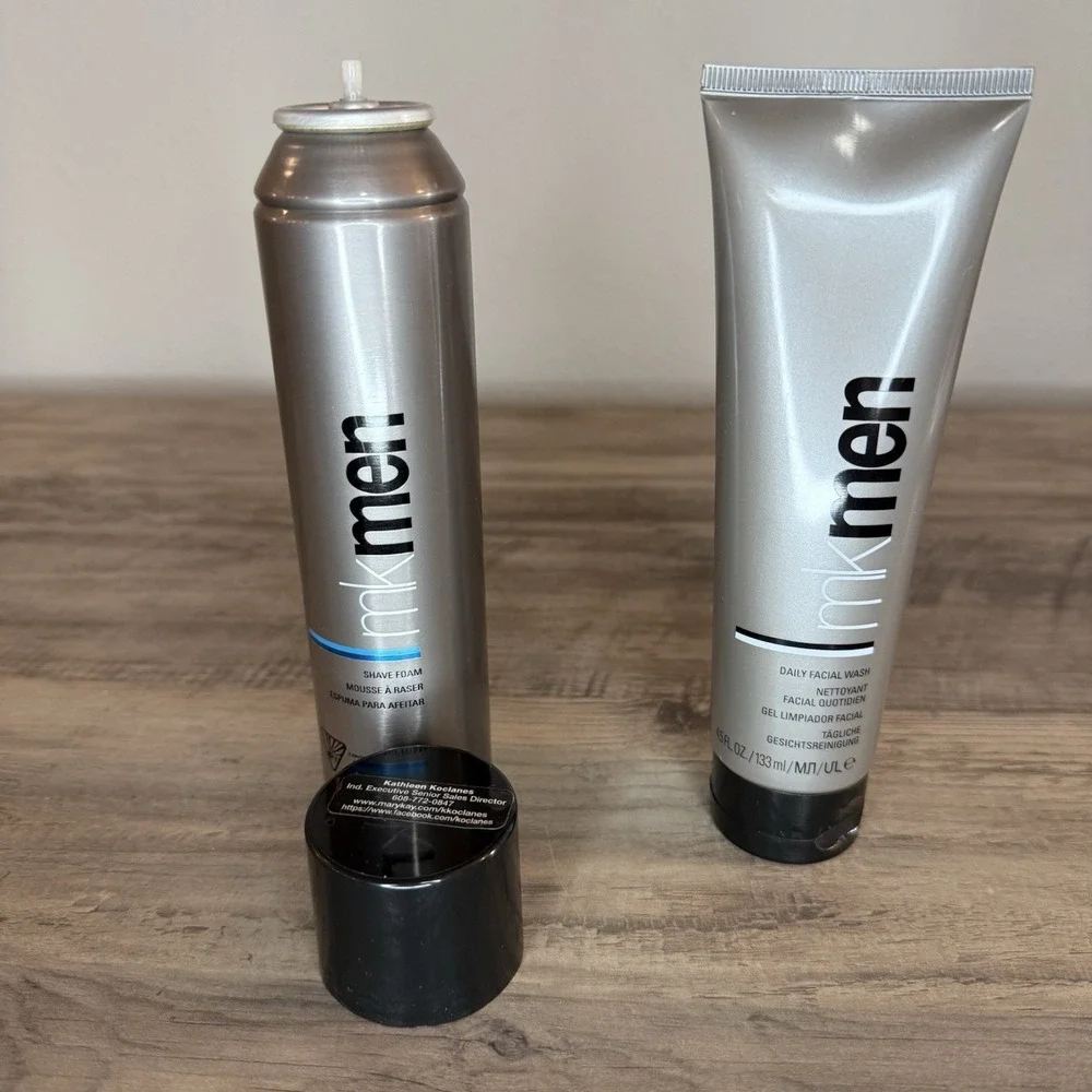 New Mary Kay MK Men Shave Foam 6.5Oz & Daily Facial Wash 4.7 Oz Set Discontinued